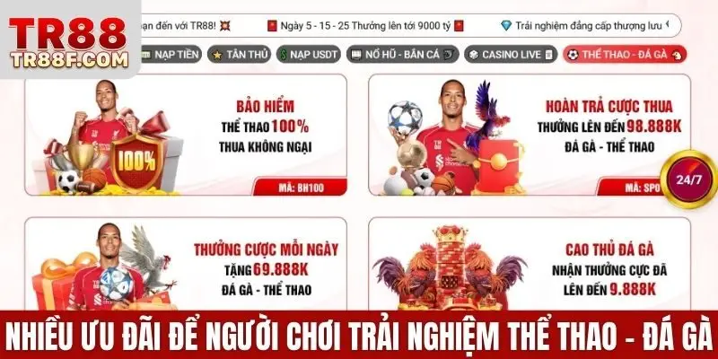 Khuyến Mãi TR88 Mới Nhất - Nhận Ưu Đãi Khủng Mỗi Ngày