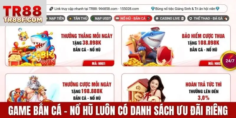 Khuyến Mãi TR88 Mới Nhất - Nhận Ưu Đãi Khủng Mỗi Ngày
