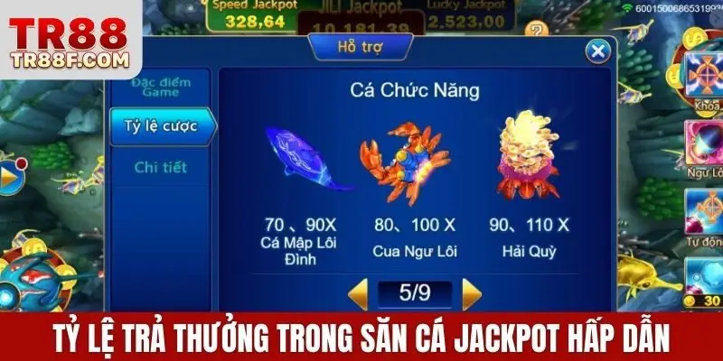 Bắn Cá Jackpot TR88 - Săn Cá Đổi Thưởng Jackpot Cực Lớn